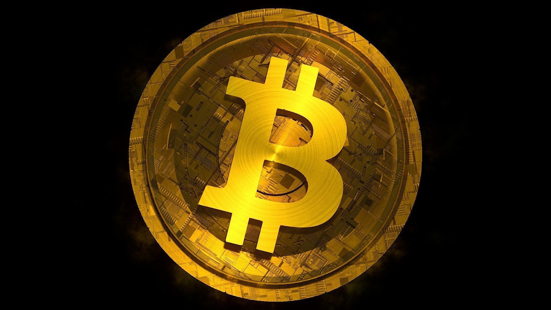 High Detailed Bitcoin Crypto Coin Token Blockchain Nft 0048 3D model_1