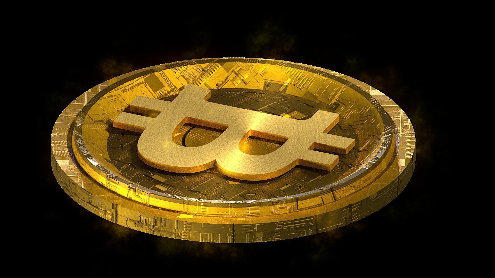 High Detailed Bitcoin Crypto Coin Token Blockchain Nft 0048 3D model_3