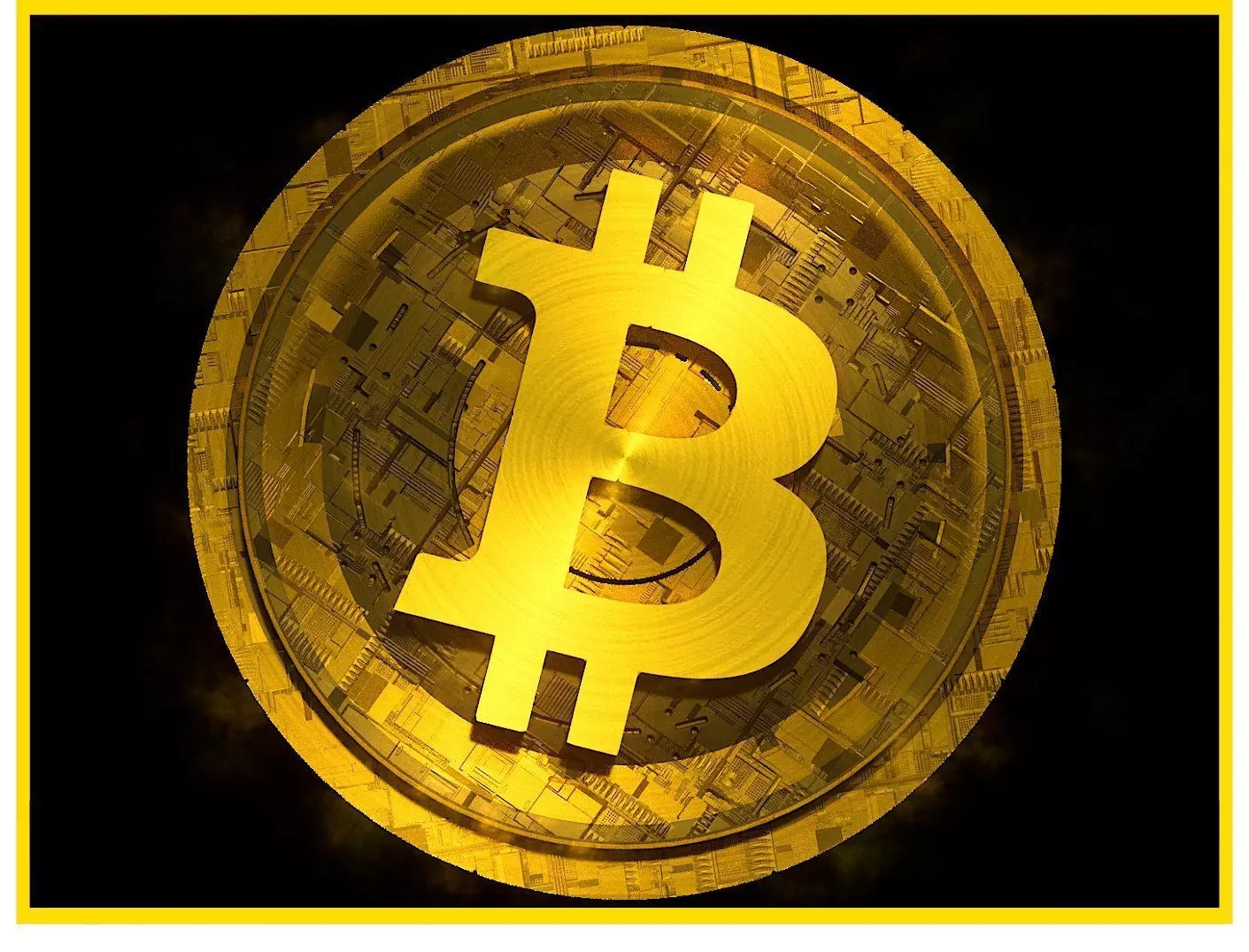 High Detailed Bitcoin Crypto Coin Token Blockchain Nft 0048 3D model_0