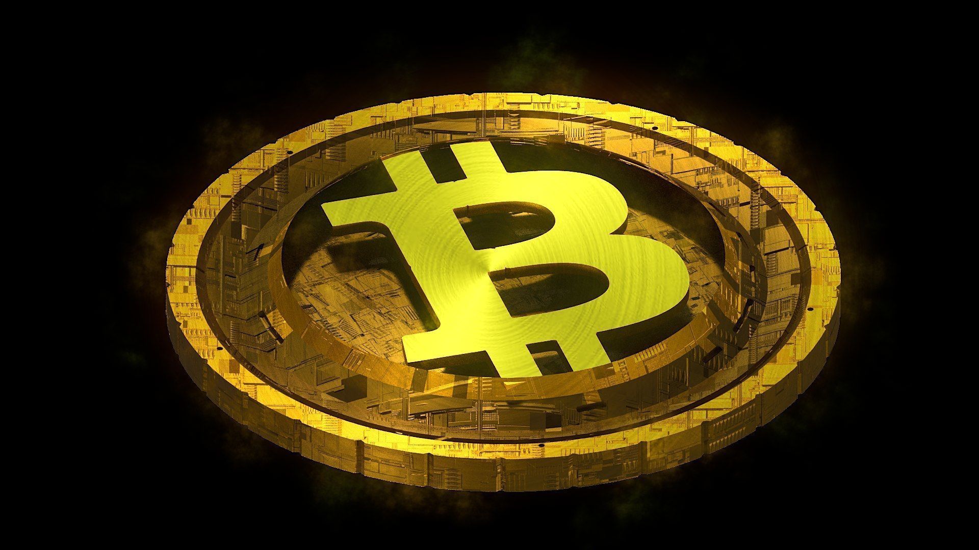 High Detailed Bitcoin Crypto Coin Token Blockchain Nft 0044 3D model_2