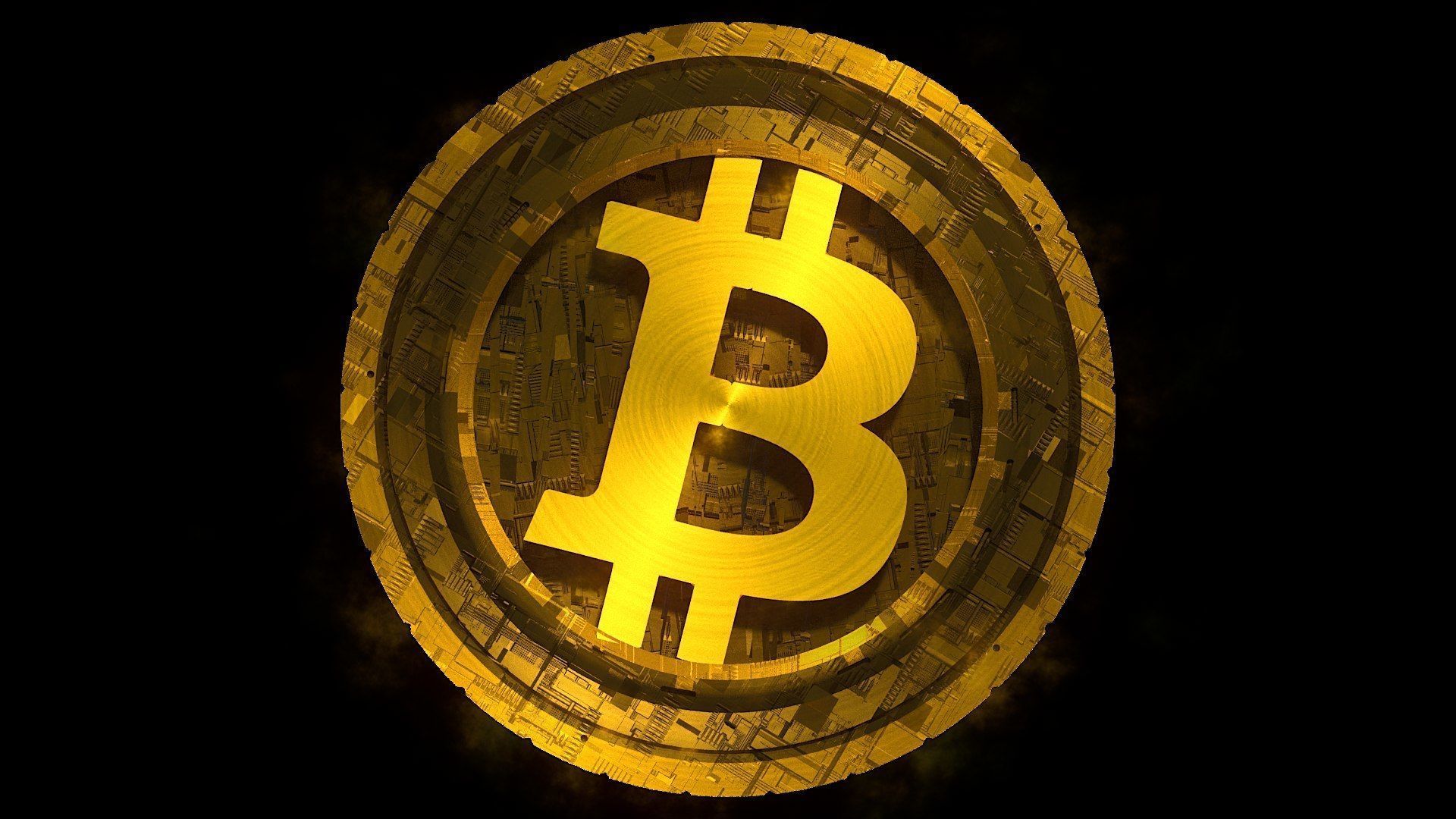 High Detailed Bitcoin Crypto Coin Token Blockchain Nft 0044 3D model_1