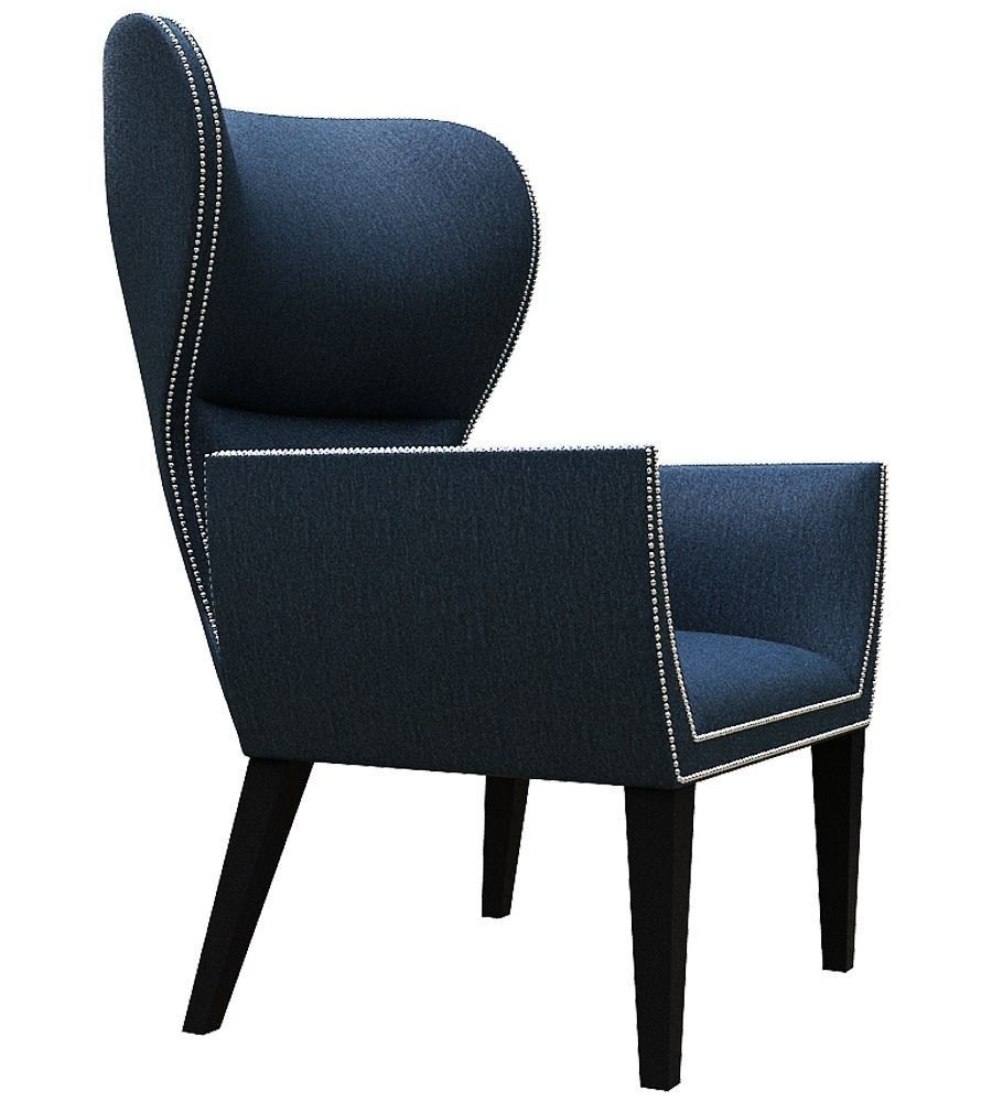 Armchair wing chair 3D model_2