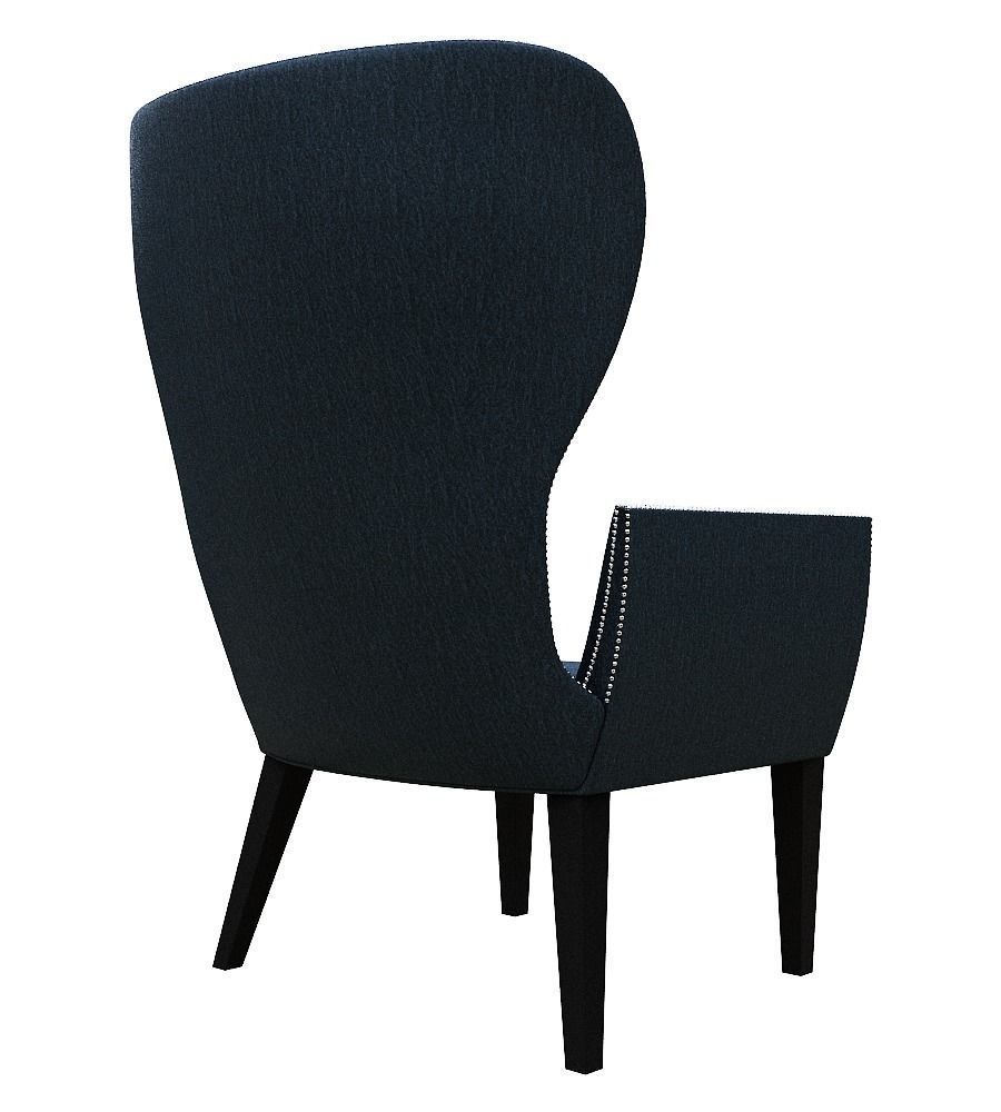 Armchair wing chair 3D model_4