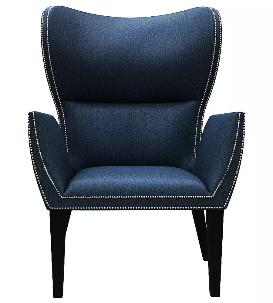 Armchair wing chair 3D model_0