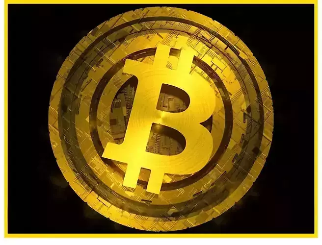 High Detailed Bitcoin Crypto Coin Token Blockchain Nft 040