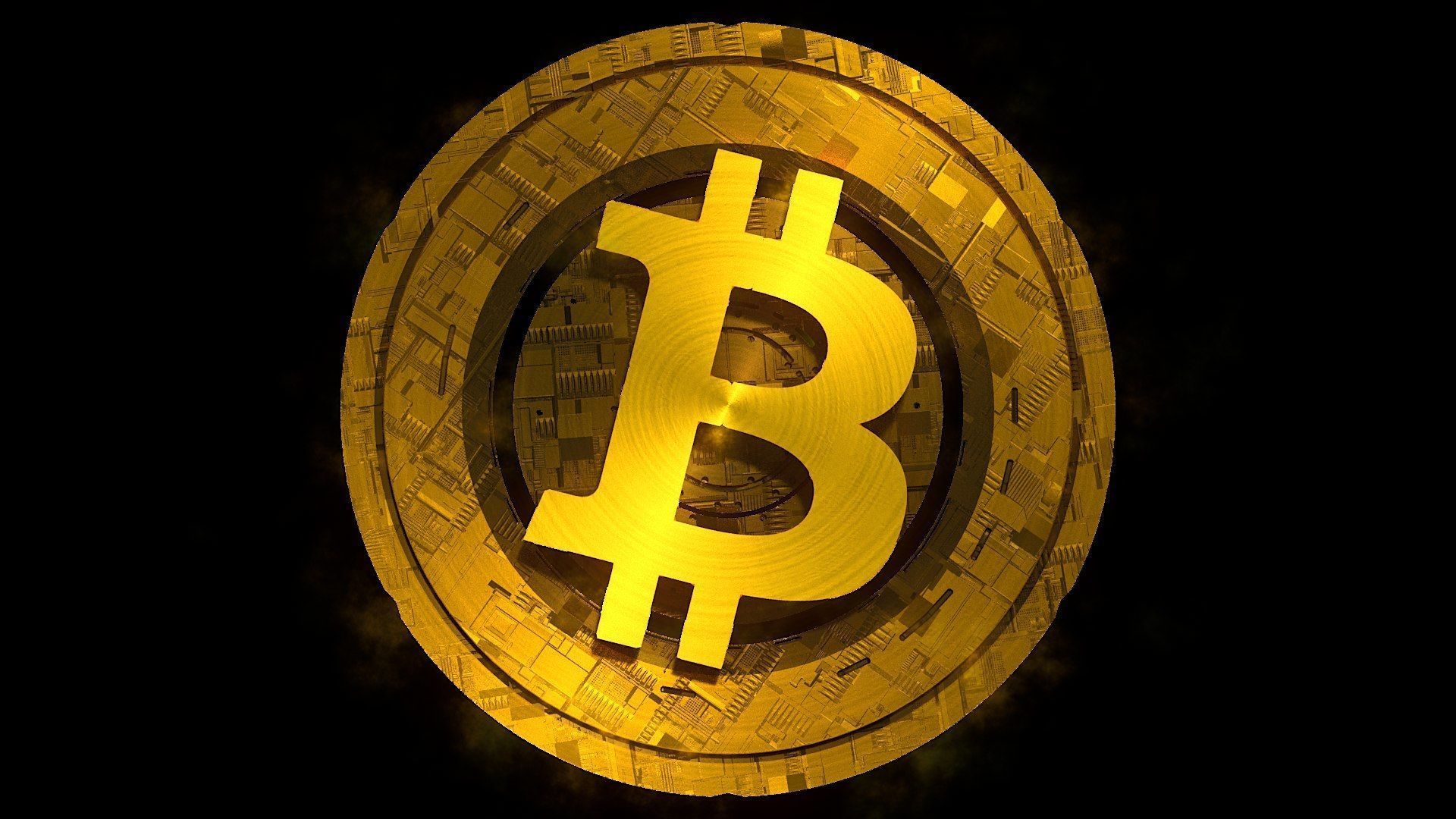 High Detailed Bitcoin Crypto Coin Token Blockchain Nft 0039 3D model_1