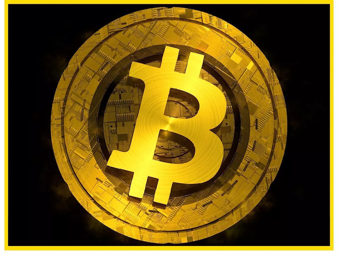 High Detailed Bitcoin Crypto Coin Token Blockchain Nft 0039 3D model_0