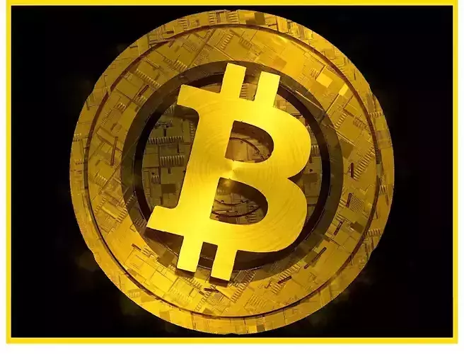 High Detailed Bitcoin Crypto Coin Token Blockchain Nft 0039