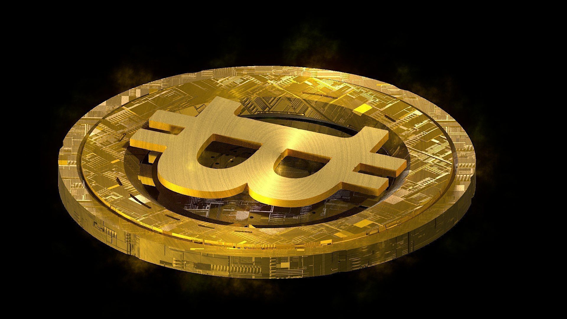 High Detailed Bitcoin Crypto Coin Token Blockchain Nft 0039 3D model_3