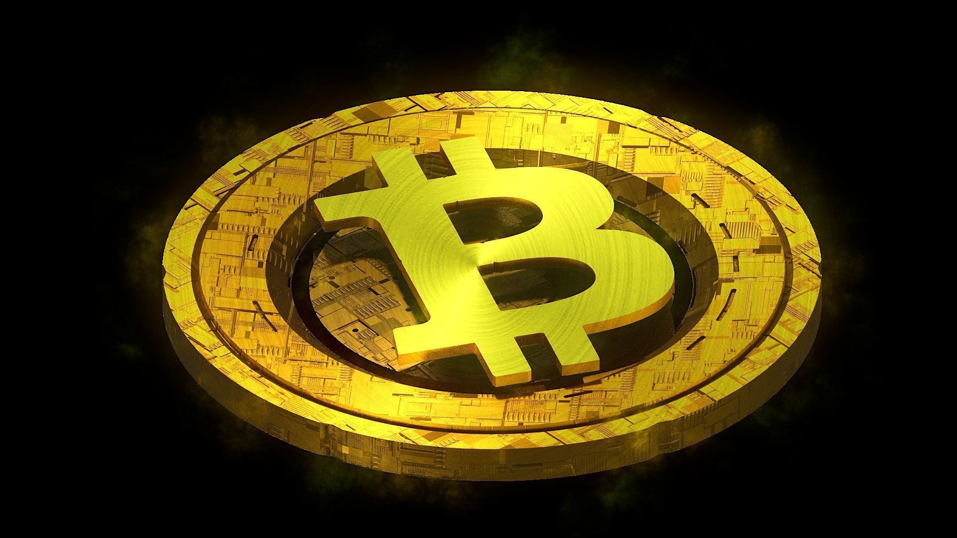 High Detailed Bitcoin Crypto Coin Token Blockchain Nft 0039 3D model_2