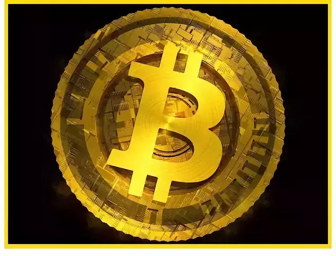 High Detailed Bitcoin Crypto Coin Token Blockchain Nft 0036