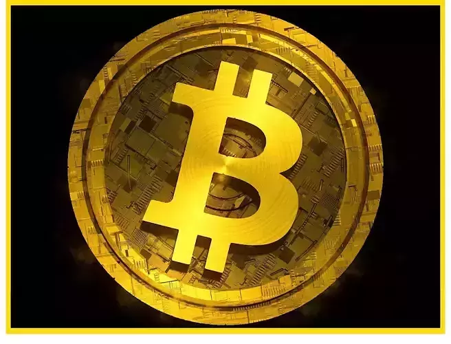 High Detailed Bitcoin Crypto Coin Token Blockchain Nft 034