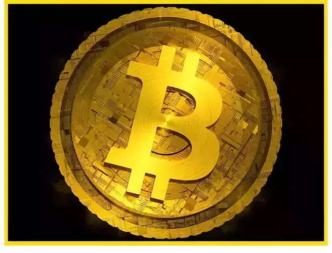 High Detailed Bitcoin Crypto Coin Token Blockchain Nft 0033