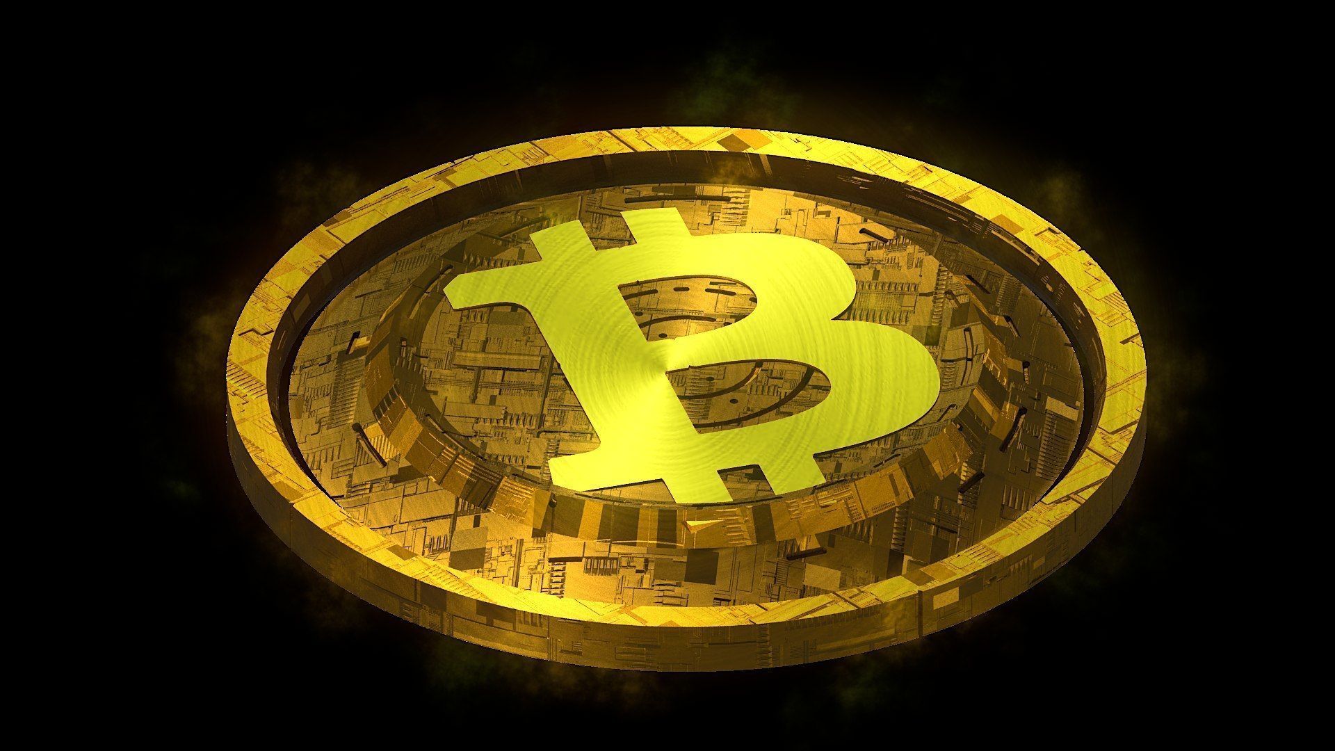 High Detailed Bitcoin Crypto Coin Token Blockchain Nft 0030 3D model_2