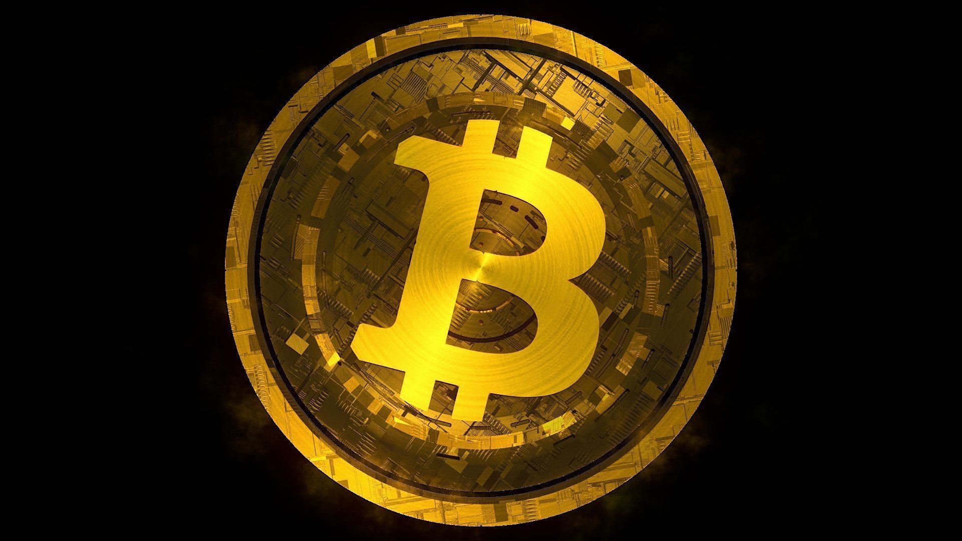 High Detailed Bitcoin Crypto Coin Token Blockchain Nft 0030 3D model_1