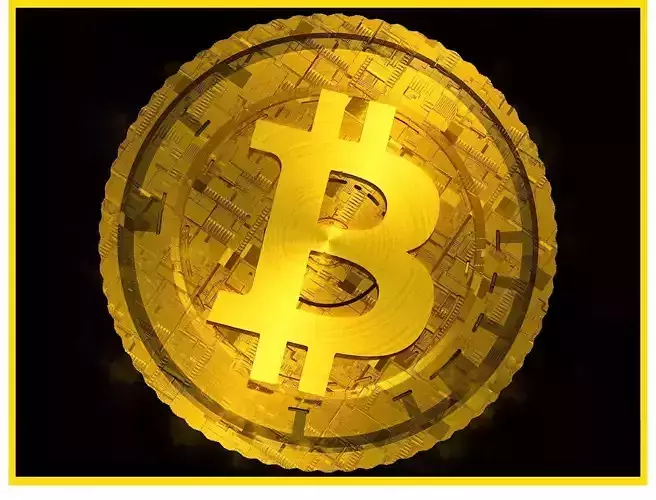 High Detailed Bitcoin Crypto Coin Token Blockchain Nft 0029