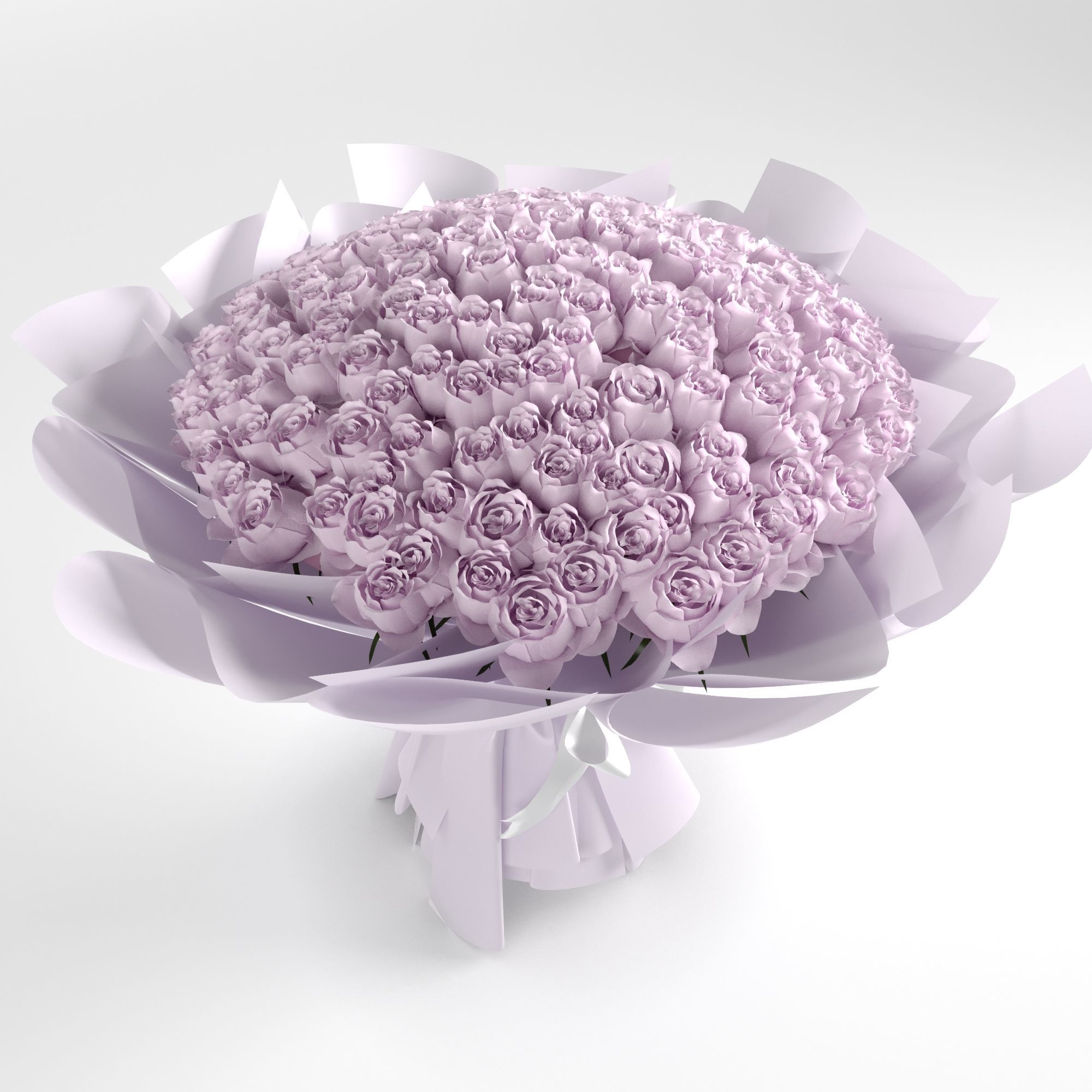 Bouquet of 100 rose roses 3D model | CGTrader