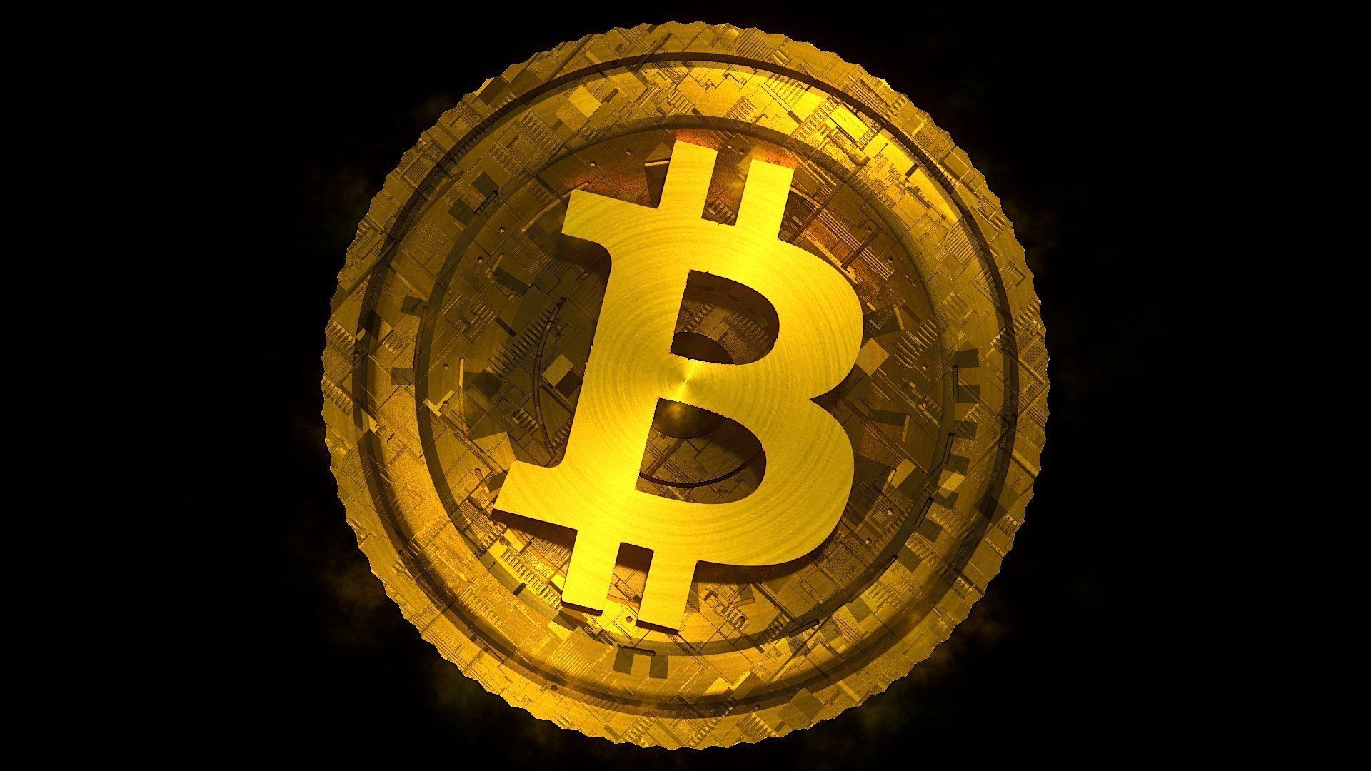 High Detailed Bitcoin Crypto Coin Token Blockchain Nft 0028 3D model_1