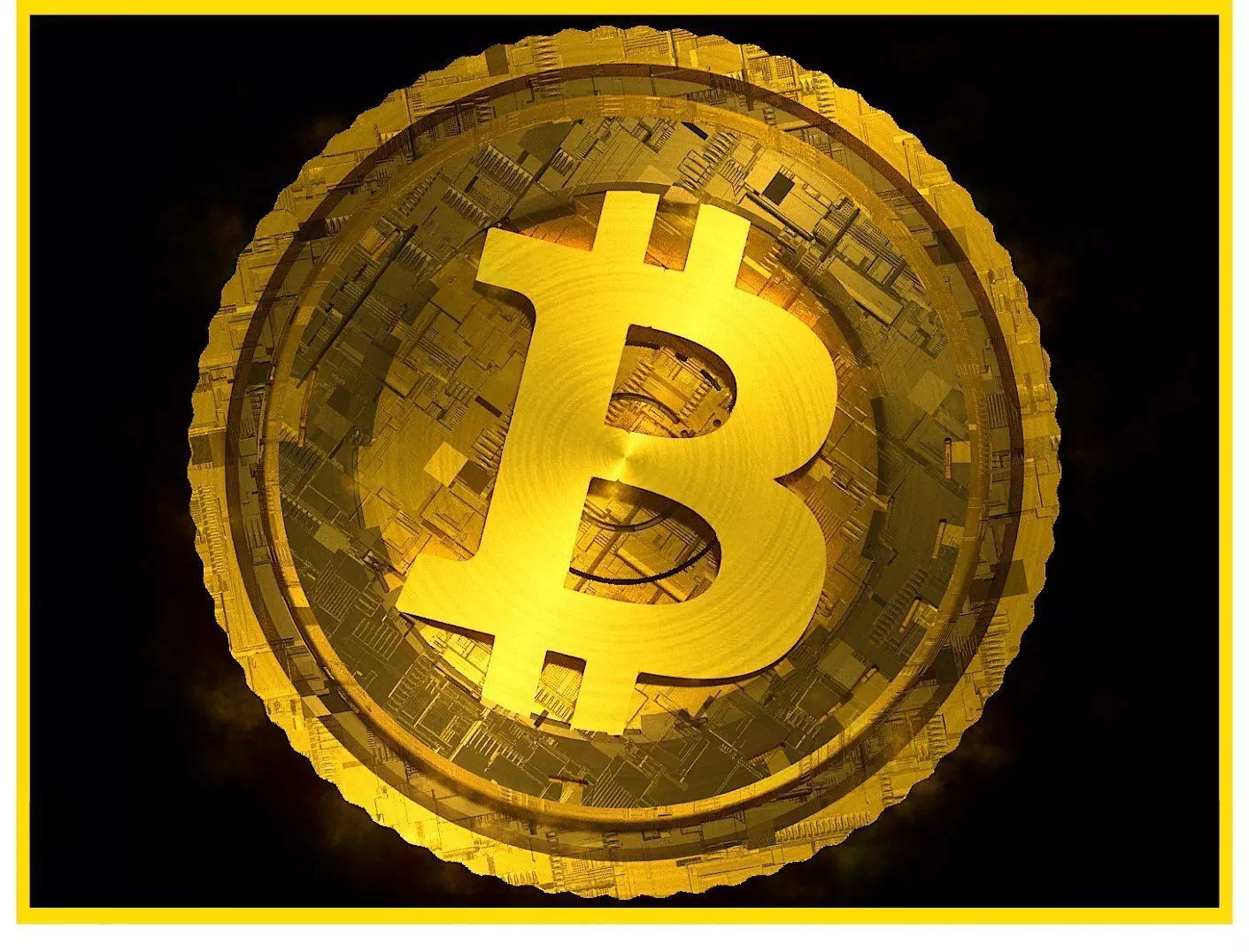 High Detailed Bitcoin Crypto Coin Token Blockchain Nft 0024 3D model_0