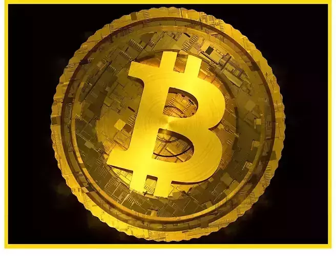 High Detailed Bitcoin Crypto Coin Token Blockchain Nft 0024