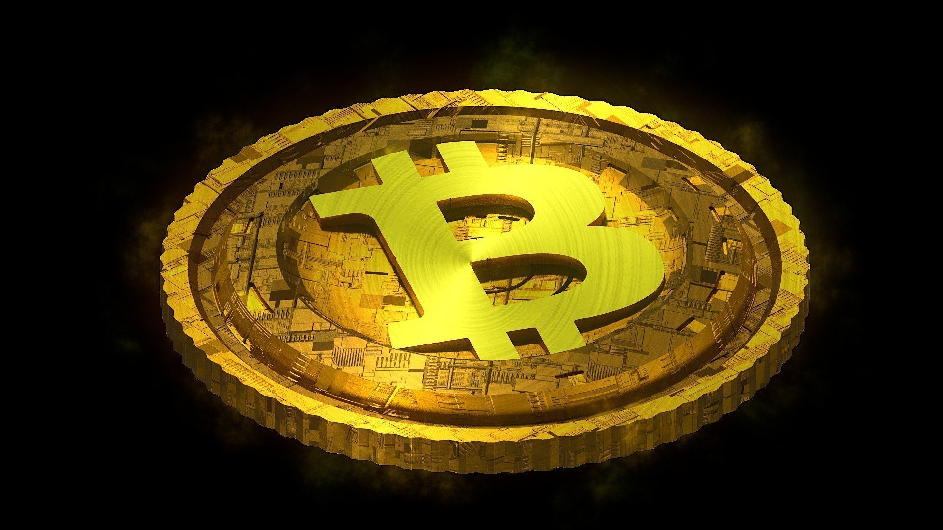 High Detailed Bitcoin Crypto Coin Token Blockchain Nft 0024 3D model_2