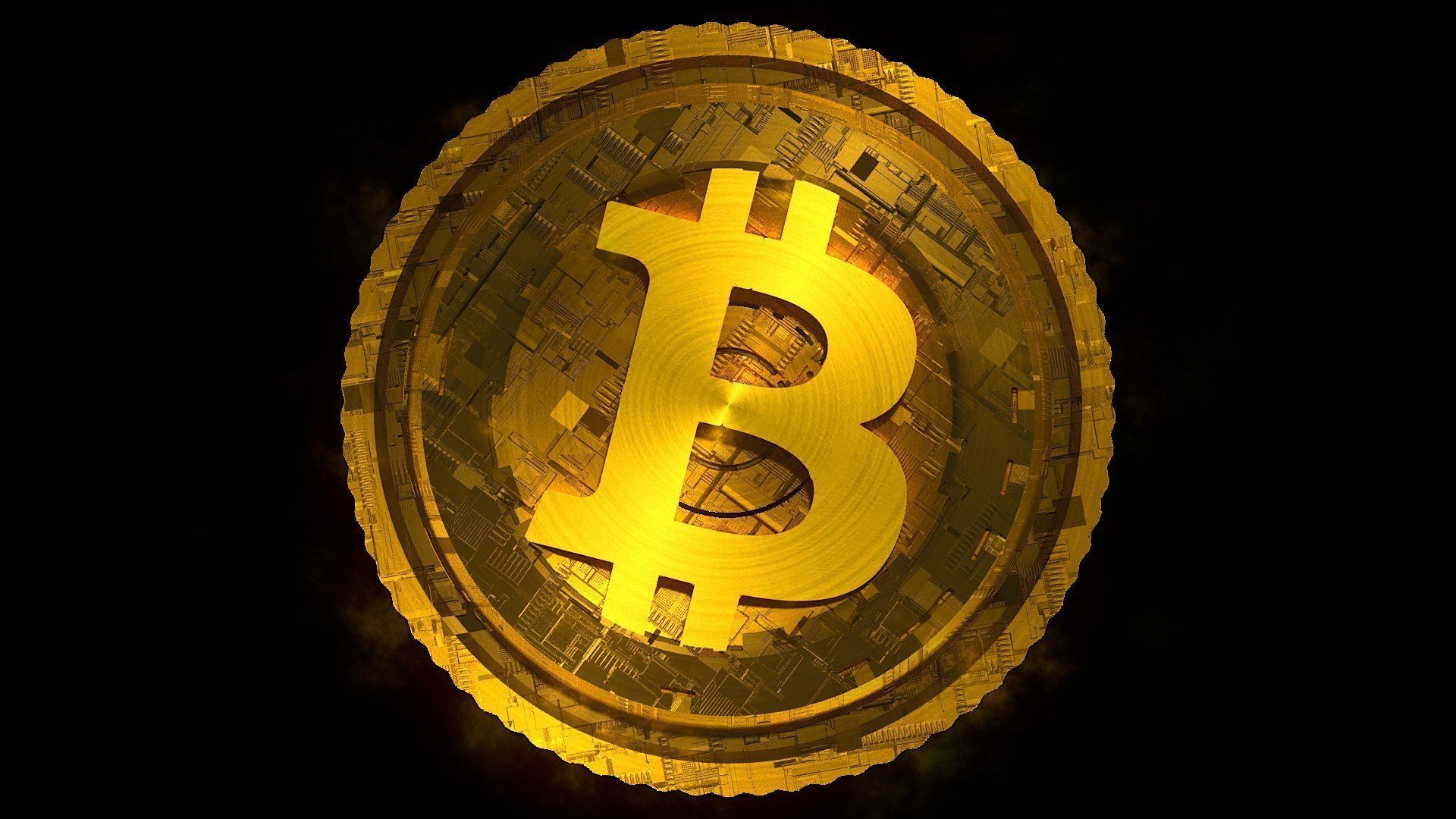 High Detailed Bitcoin Crypto Coin Token Blockchain Nft 0024 3D model_1