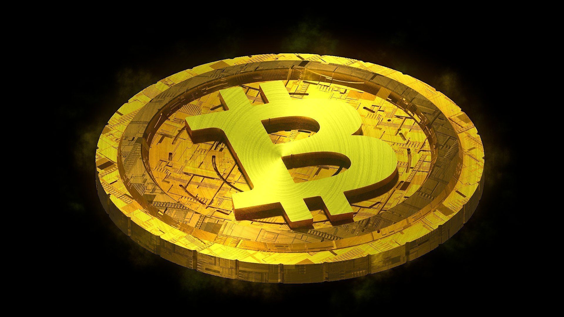 High Detailed Bitcoin Crypto Coin Token Blockchain Nft 0020 3D model_2