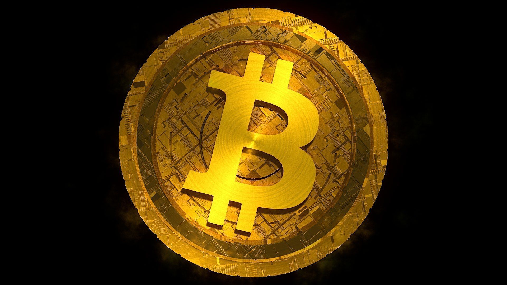 High Detailed Bitcoin Crypto Coin Token Blockchain Nft 0020 3D model_1