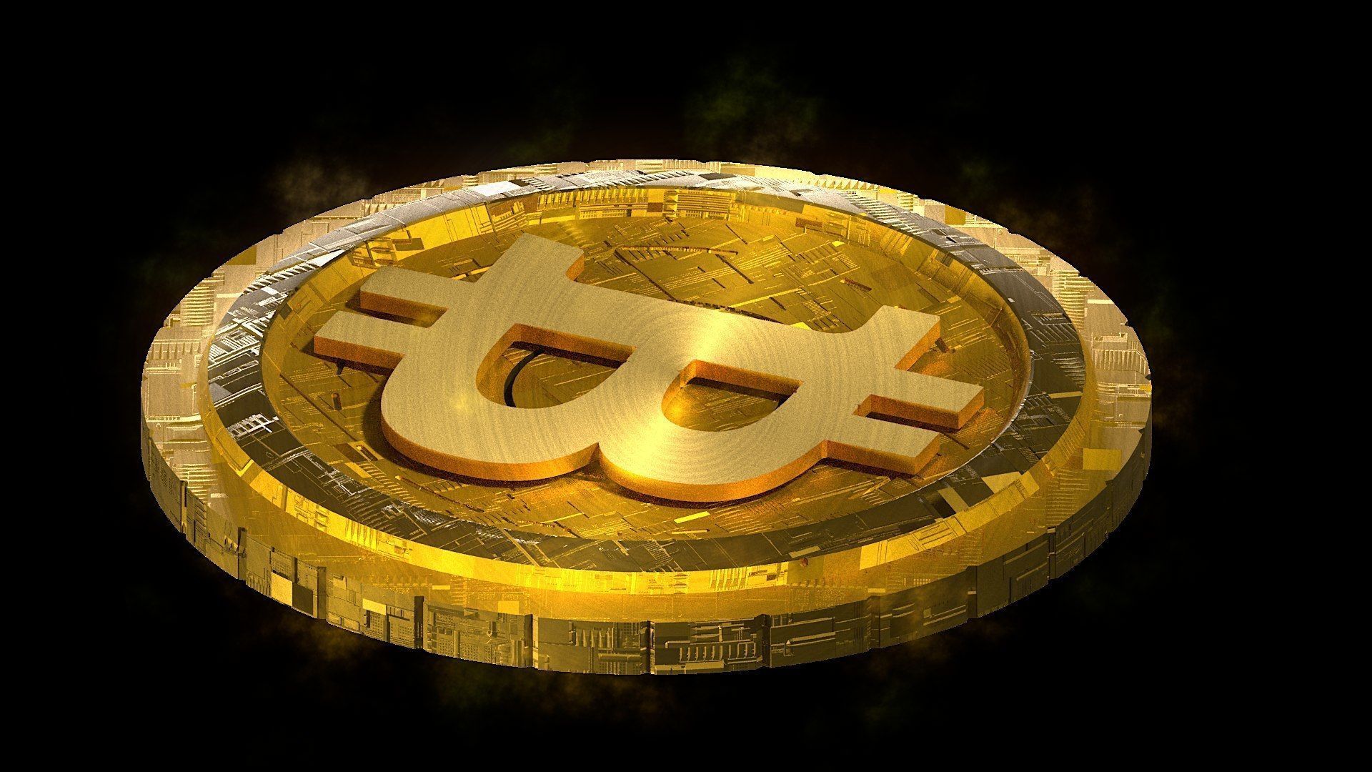 High Detailed Bitcoin Crypto Coin Token Blockchain Nft 0020 3D model_3