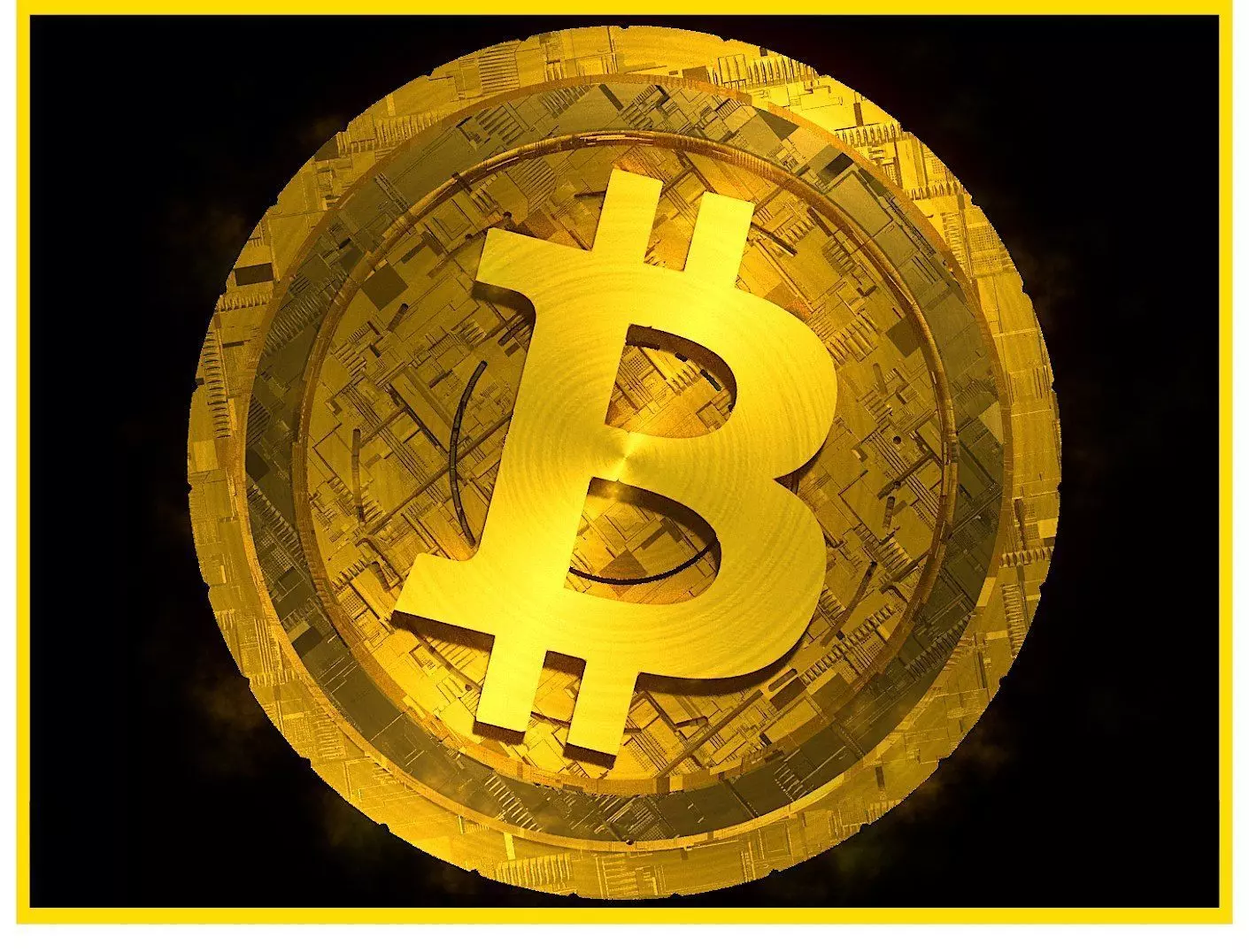 High Detailed Bitcoin Crypto Coin Token Blockchain Nft 0020 3D model_0