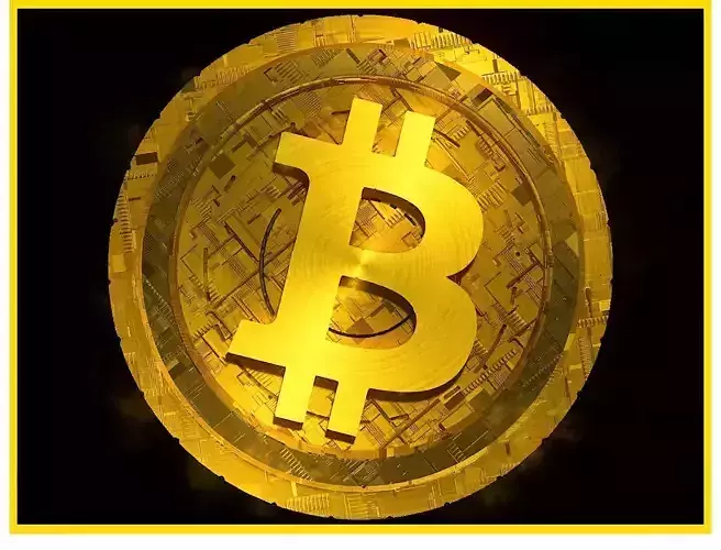 High Detailed Bitcoin Crypto Coin Token Blockchain Nft 0020