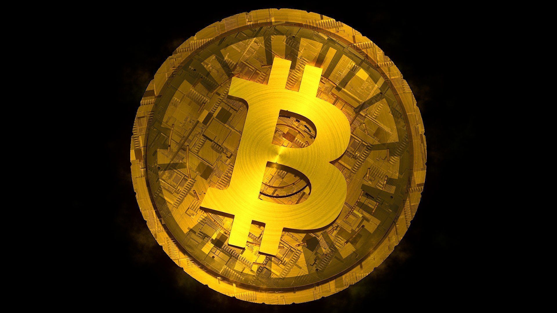 High Detailed Bitcoin Crypto Coin Token Blockchain Nft 0019 3D model_1