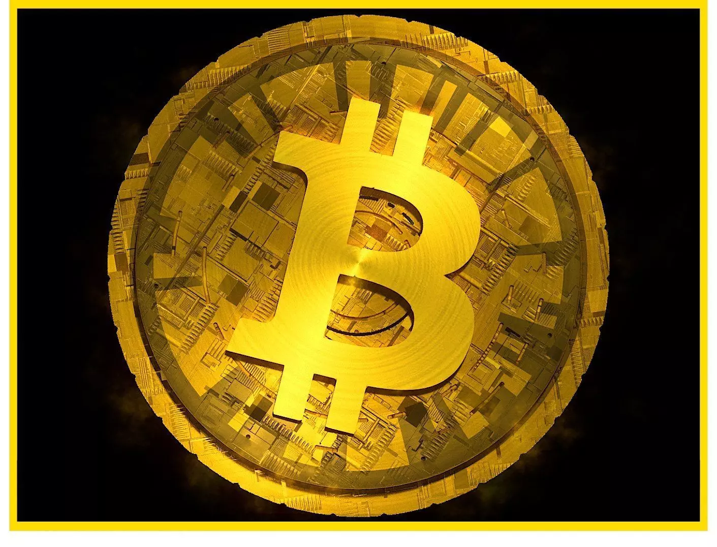 High Detailed Bitcoin Crypto Coin Token Blockchain Nft 0019 3D model_0