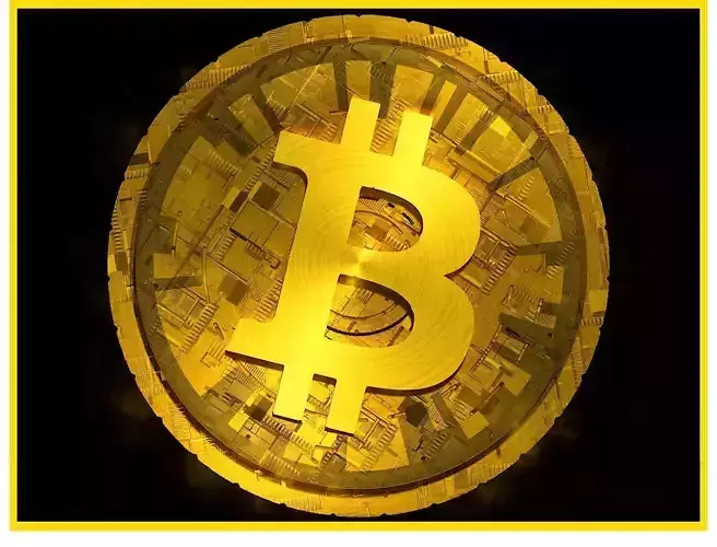 High Detailed Bitcoin Crypto Coin Token Blockchain Nft 0019