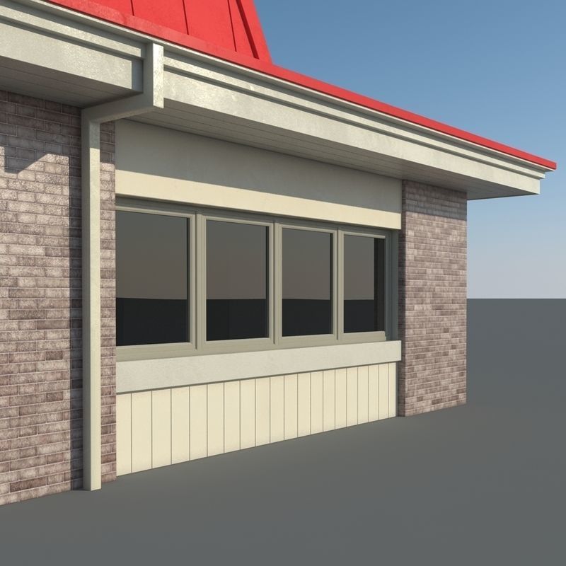 Pizza Hut Restaurant 3D model_13