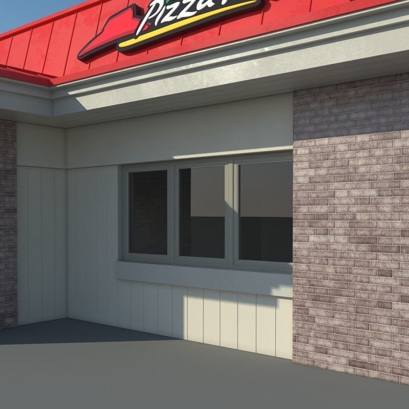 Pizza Hut Restaurant 3D model_11