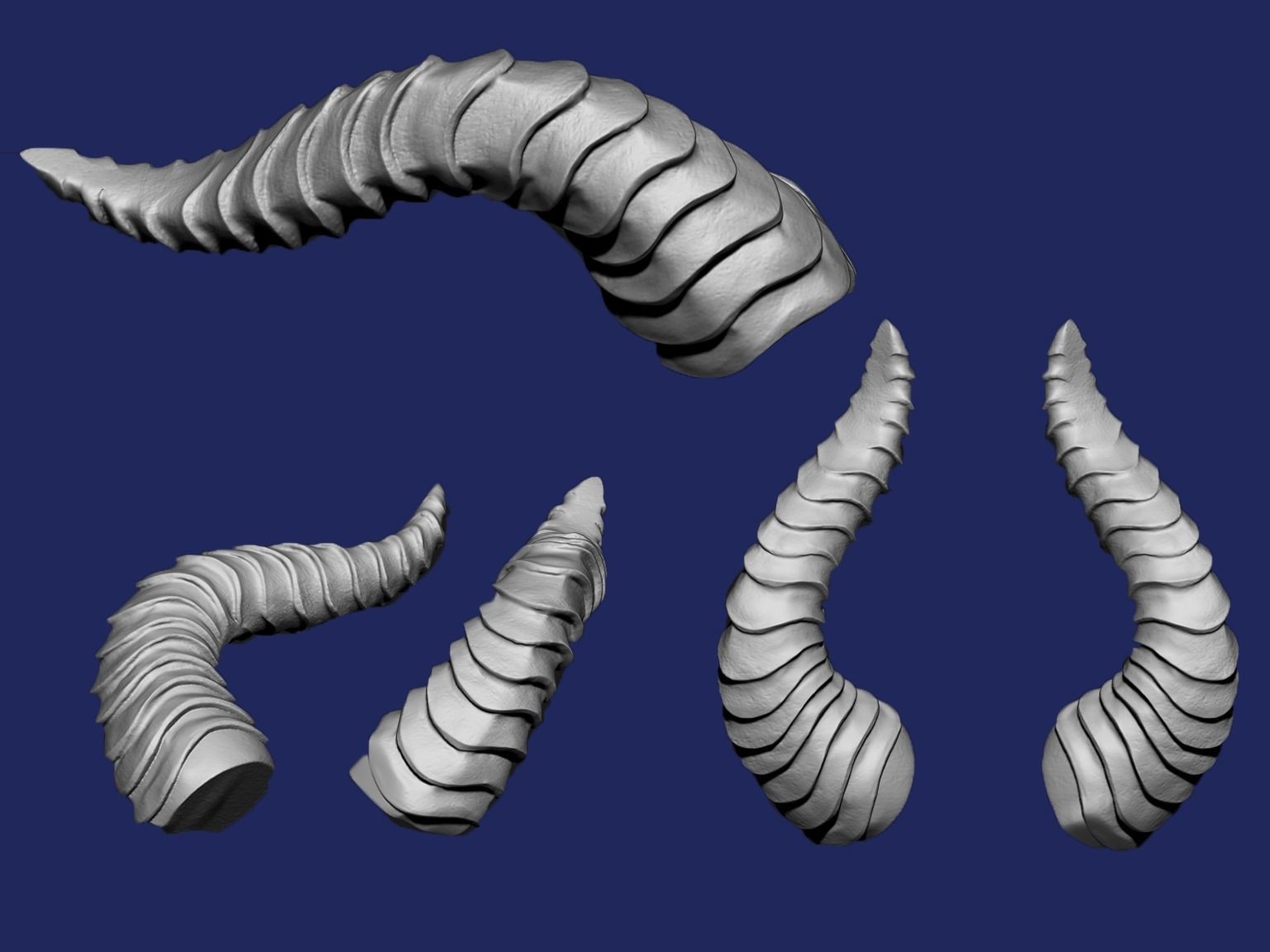 Horns Printable 3D print model_6