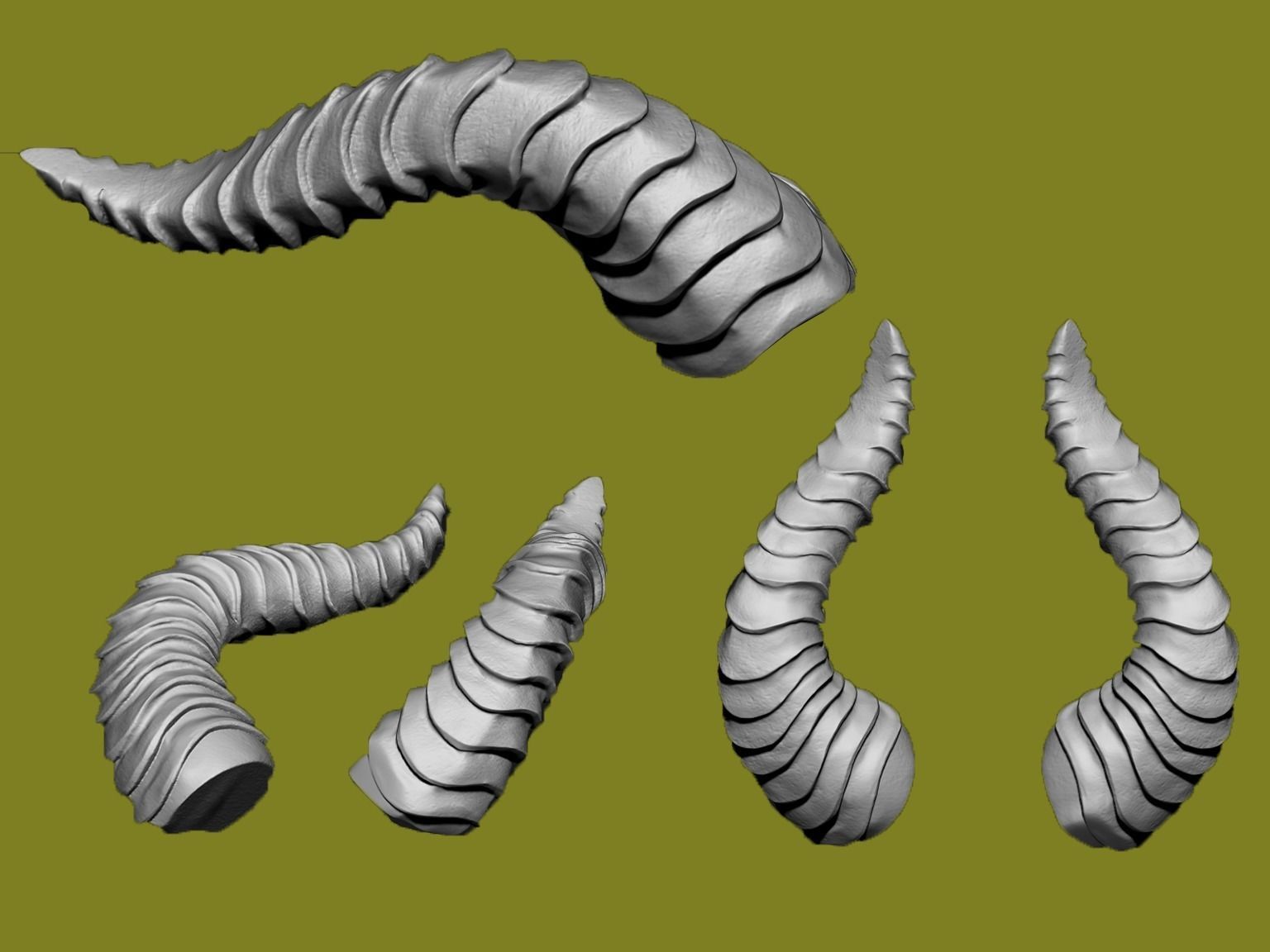 Horns Printable 3D print model_3