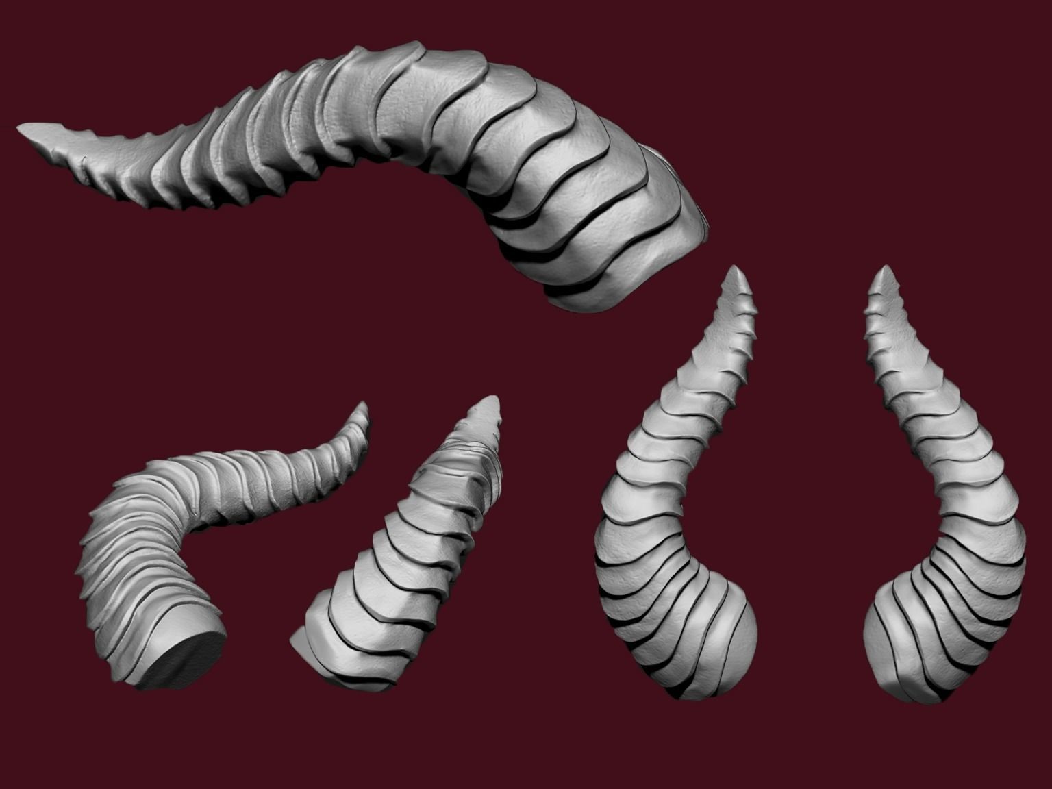 Horns Printable 3D print model_9