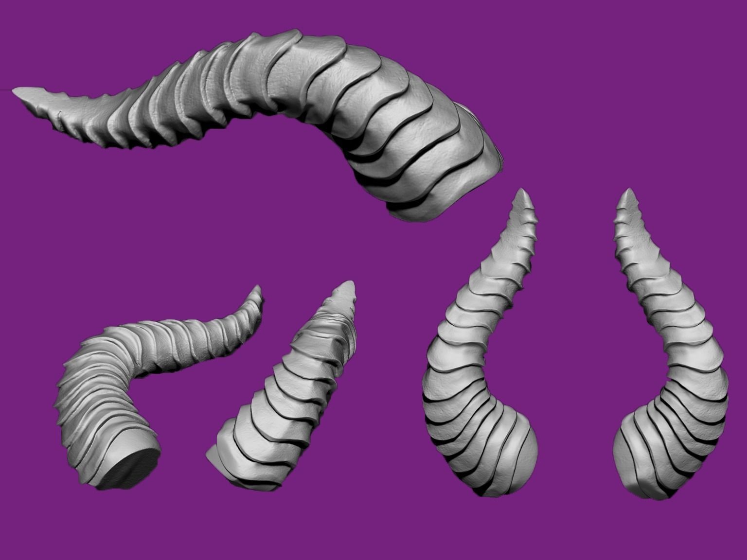 Horns Printable 3D print model_8