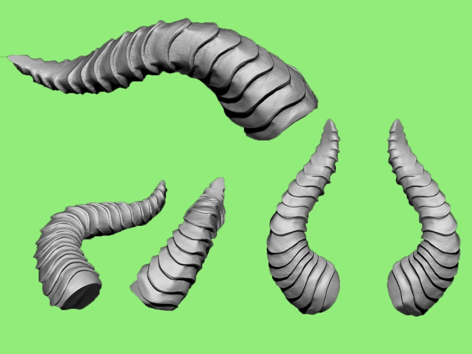 Horns Printable 3D print model_4