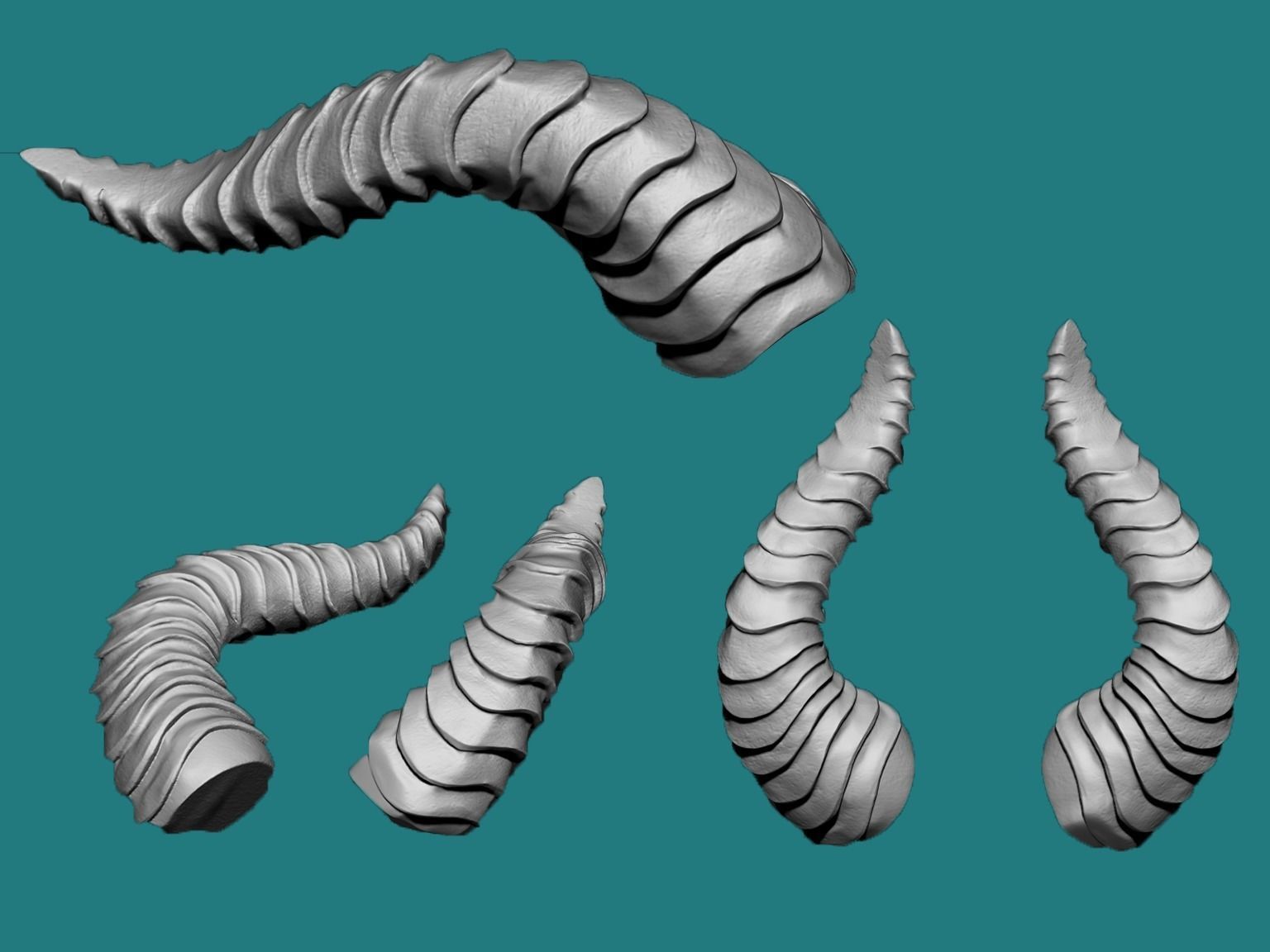 Horns Printable 3D print model_2