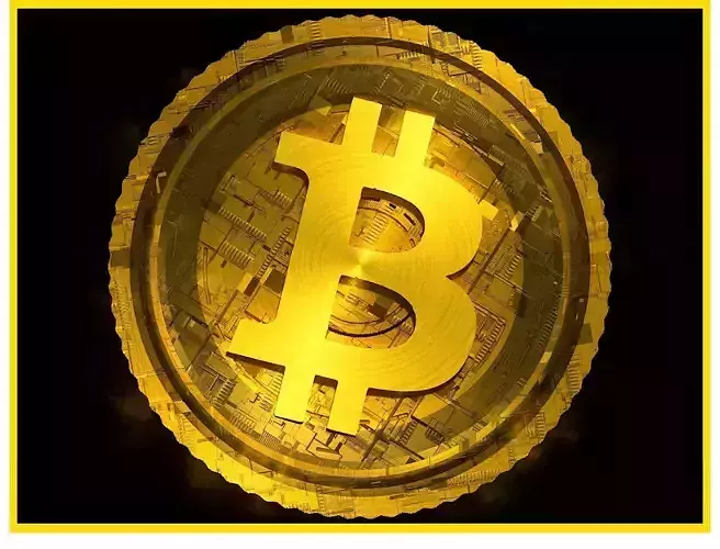 High Detailed Bitcoin Crypto Coin Token Blockchain Nft 0018