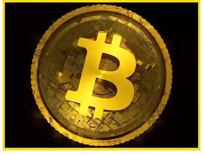 High Detailed Bitcoin Crypto Coin Token Blockchain Nft 0017