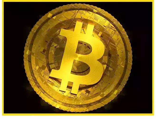 High Detailed Bitcoin Crypto Coin Token Blockchain Nft 0015