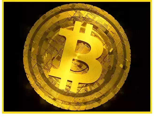 High Detailed Bitcoin Crypto Coin Token Blockchain Nft 0014