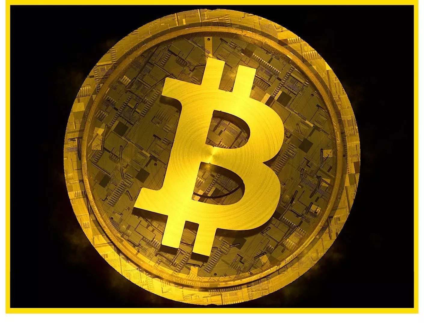 High Detailed Bitcoin Crypto Coin Token Blockchain Nft 0010 3D model_0