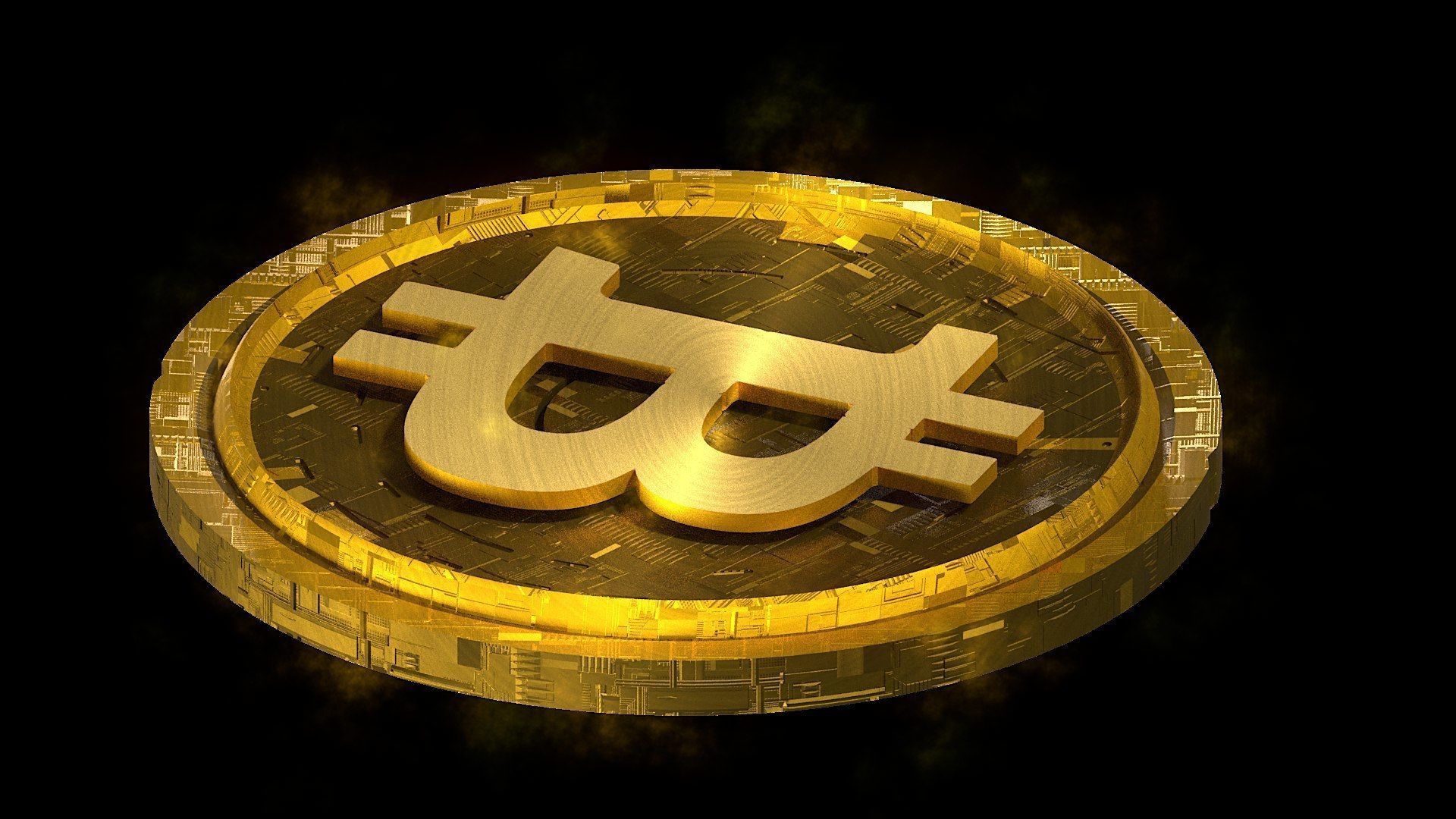 High Detailed Bitcoin Crypto Coin Token Blockchain Nft 0010 3D model_3