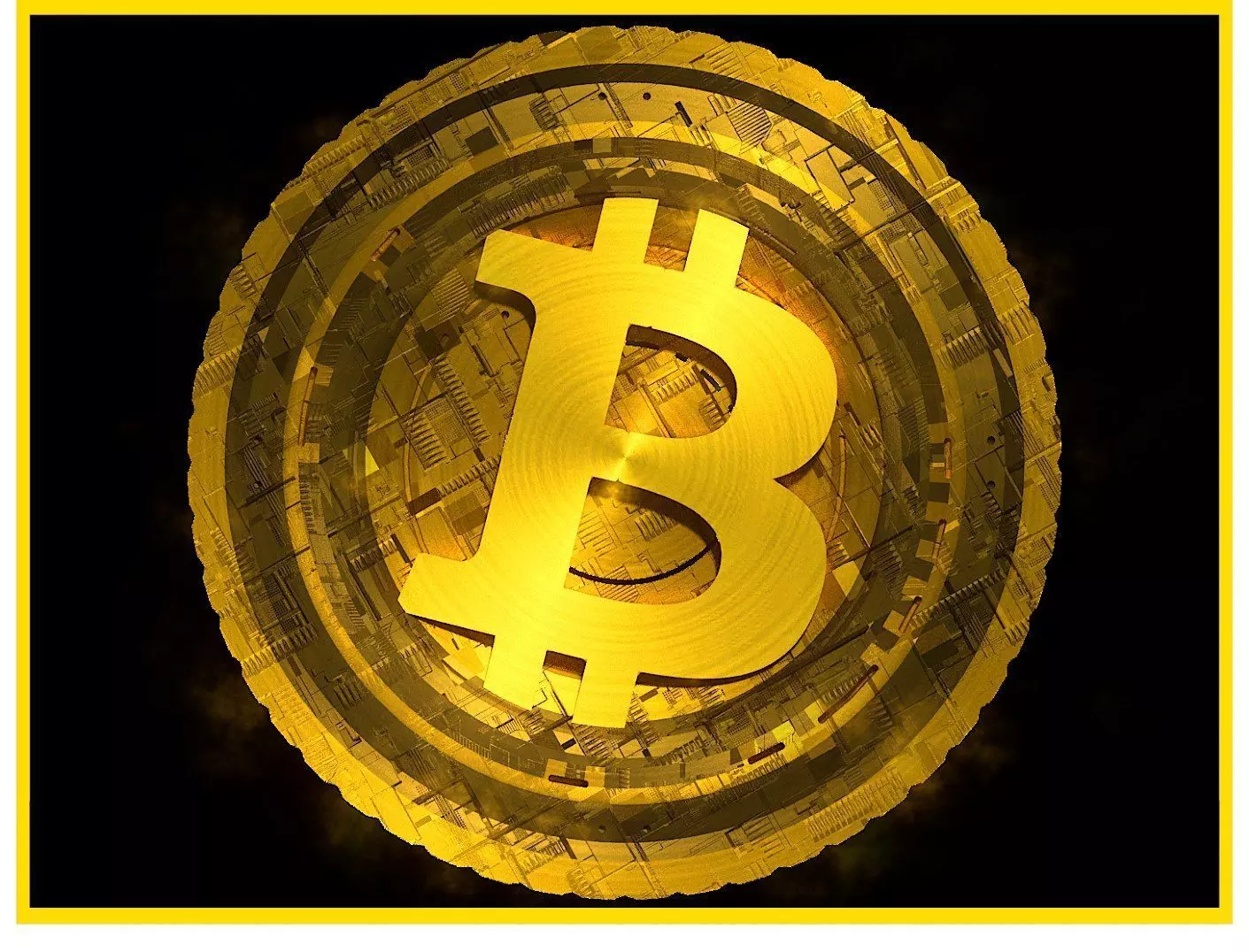 High Detailed Bitcoin Crypto Coin Token Blockchain Nft 0006 3D model_0