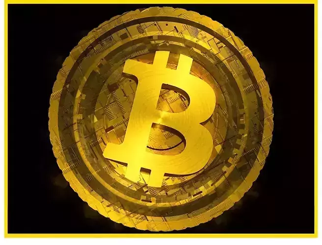 High Detailed Bitcoin Crypto Coin Token Blockchain Nft 0006